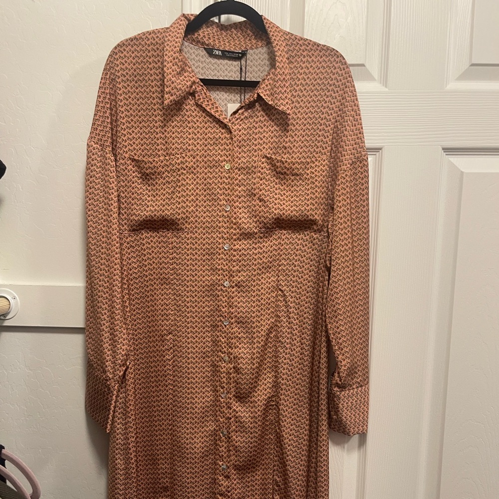 NWT Zara button down dress